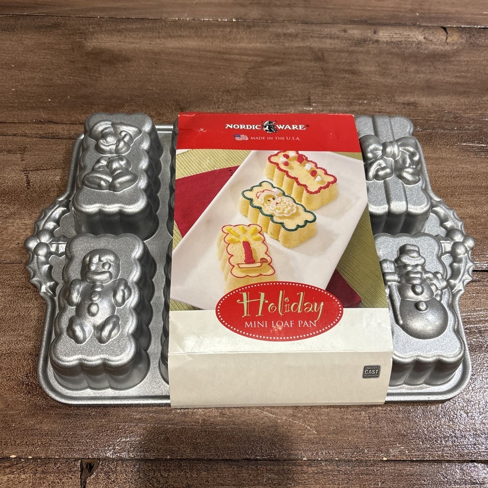 NORDIC WARE holiday Mini Loaf Cake Pan Christmas